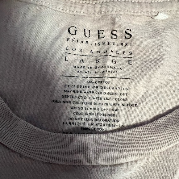 GUESS LA Logo Tee | Men’s Large | Taupe | Minor Flaw - Picture 2 of 5